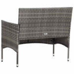 4 részes szürke polyrattan kerti ülőgarnitúra párnákkal 5