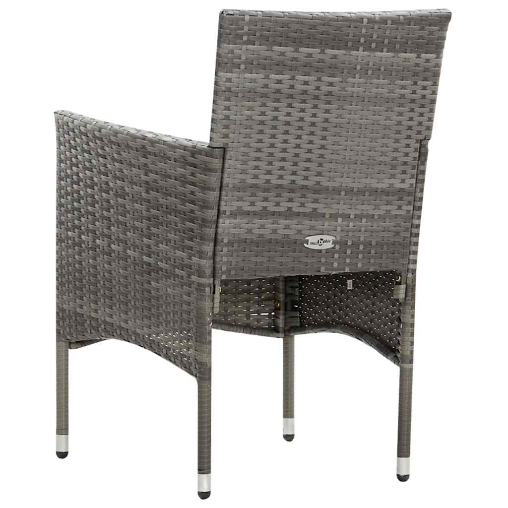 4 részes szürke polyrattan kerti ülőgarnitúra párnákkal 9