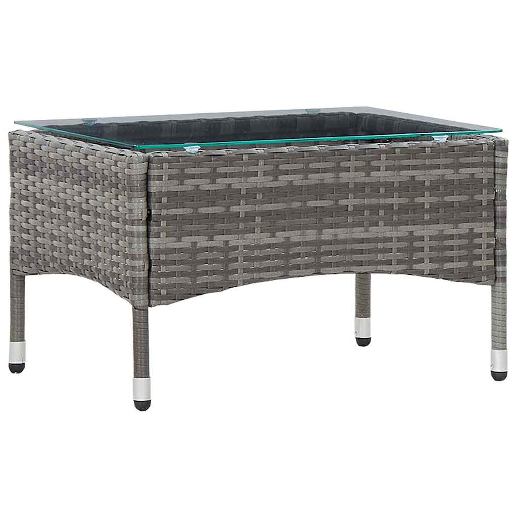 4 részes szürke polyrattan kerti ülőgarnitúra párnákkal 10
