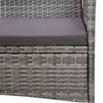 4 részes szürke polyrattan kerti ülőgarnitúra párnákkal 11