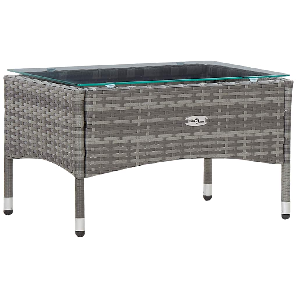 4 részes szürke polyrattan kerti ülőgarnitúra párnákkal 5