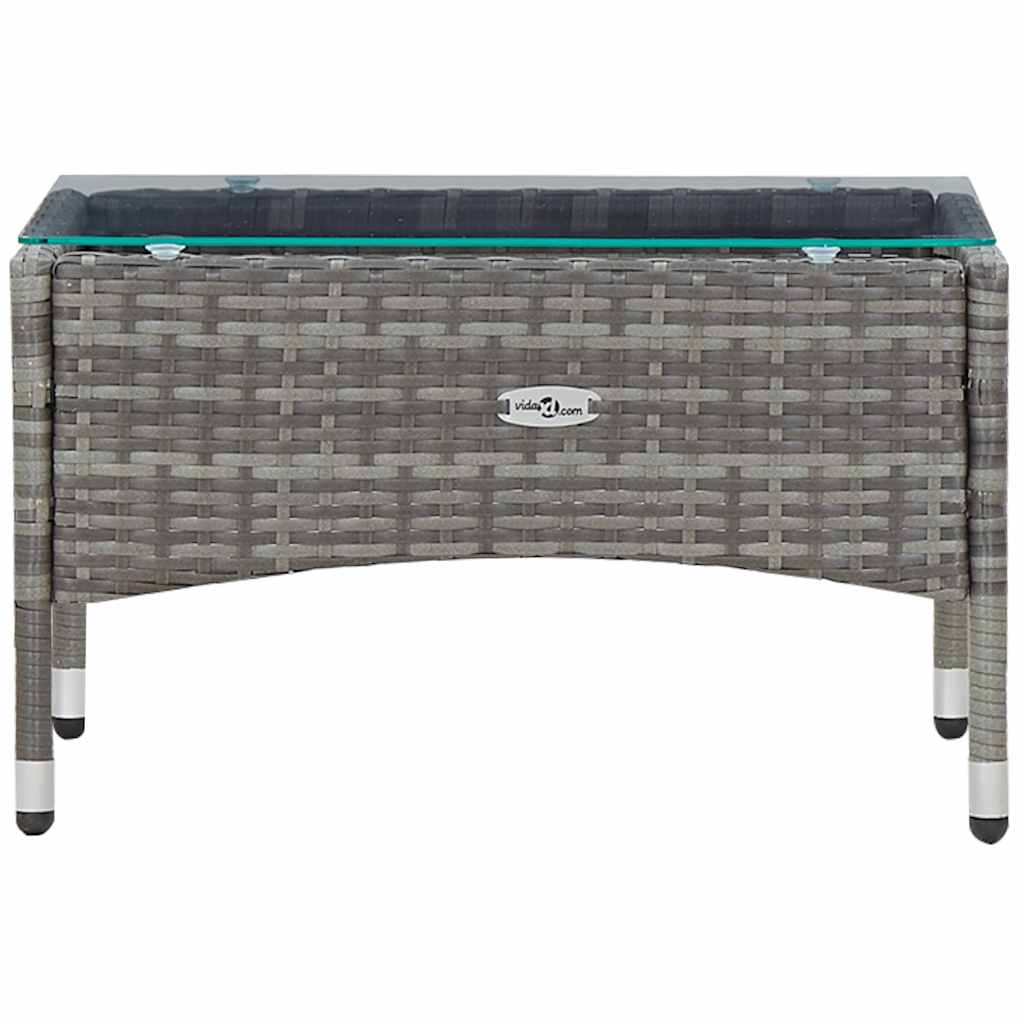 4 részes szürke polyrattan kerti ülőgarnitúra párnákkal 6