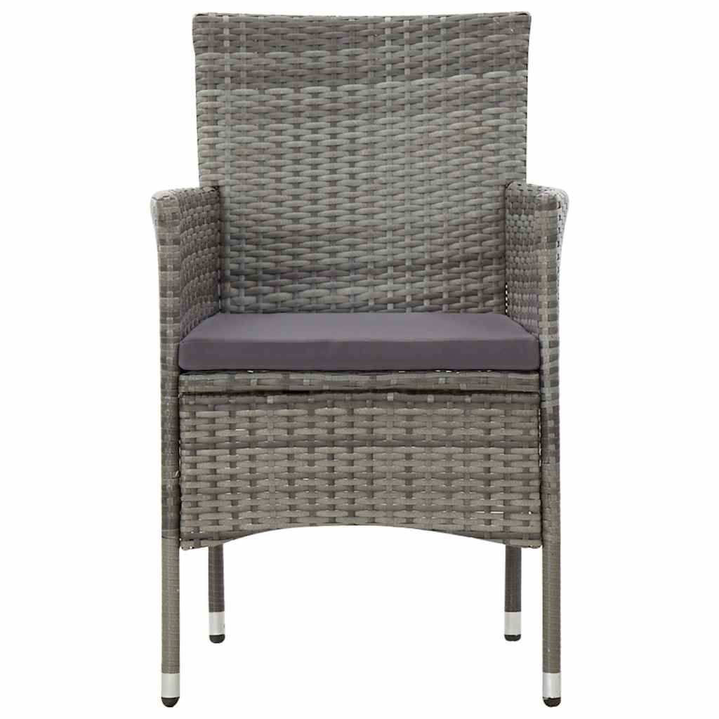 4 részes szürke polyrattan kerti ülőgarnitúra párnákkal 8