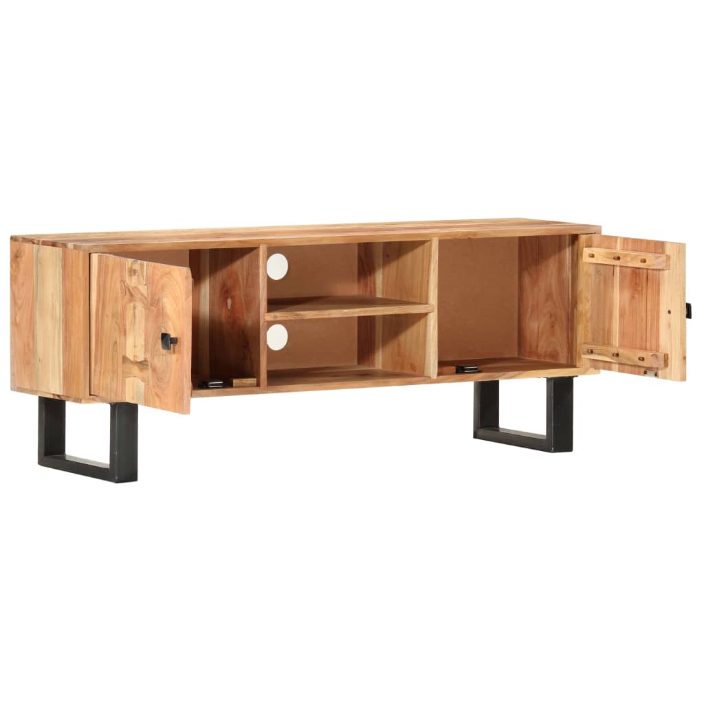 Tömör akácfa TV-szekrény 118 x 30 x 45 cm 2