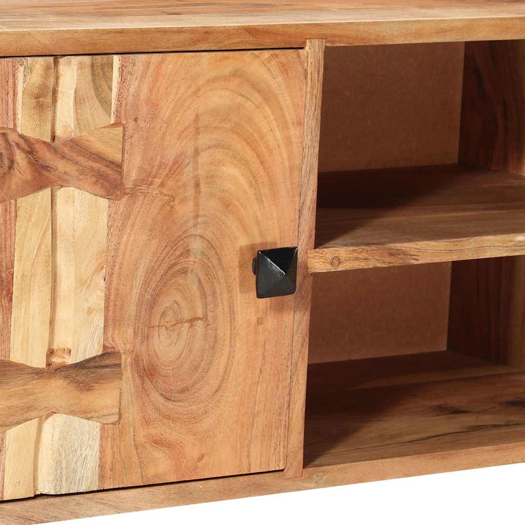 Tömör akácfa TV-szekrény 118 x 30 x 45 cm 4