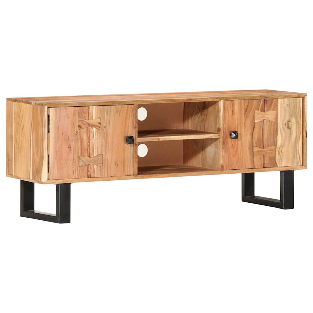 Tömör akácfa TV-szekrény 118 x 30 x 45 cm 7