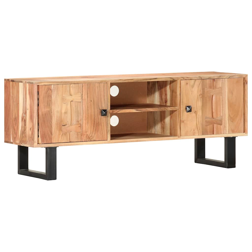 Tömör akácfa TV-szekrény 118 x 30 x 45 cm 8