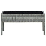 Szürke polyrattan kerti asztal 75 x 40 x 37 cm 2