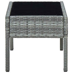 Szürke polyrattan kerti asztal 75 x 40 x 37 cm 3