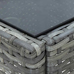 Szürke polyrattan kerti asztal 75 x 40 x 37 cm 4