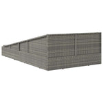 Szürke polyrattan kerti ágy 110x200 cm 5