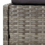 Szürke polyrattan kerti ágy 110x200 cm 7