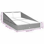 Szürke polyrattan kerti ágy 110x200 cm 8