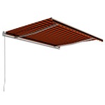 Behúzható napellenző Narancs és Barna 400 × 300 cm 2