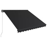 Antracitszürke kézzel behúzható napellenző 300 x 250 cm 2