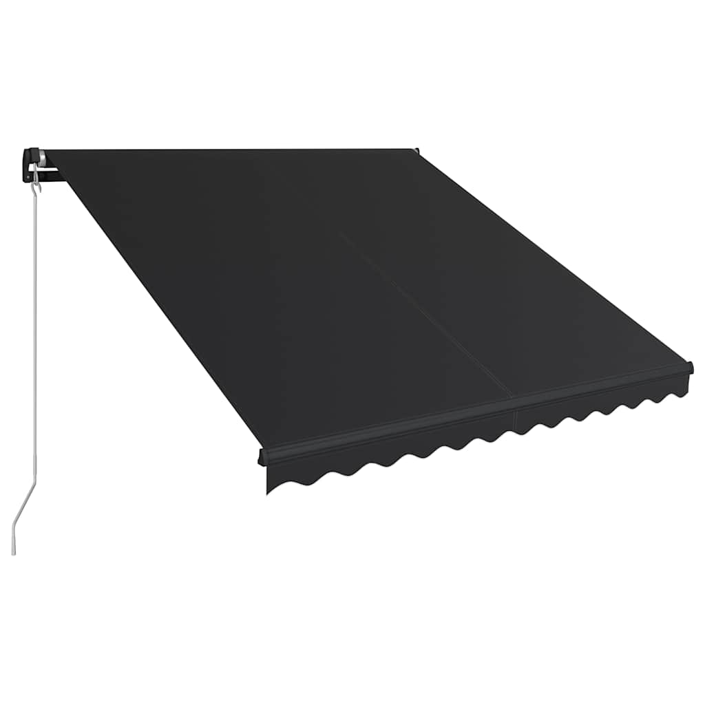 Antracitszürke kézzel behúzható napellenző 300 x 250 cm 2