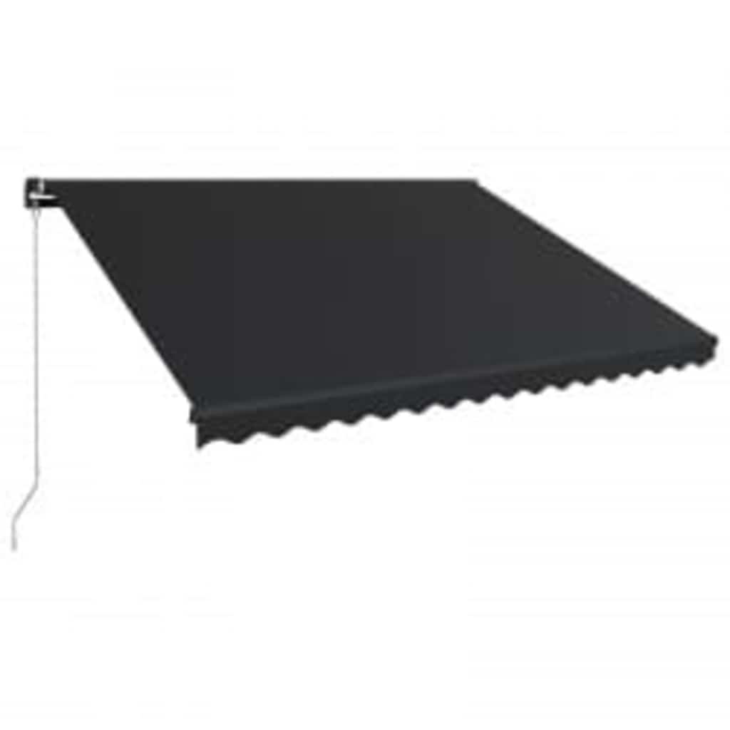 Antracitszürke kézzel kihúzható LED-es napellenző 450 x 300 cm 3