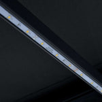 Antracitszürke kézzel kihúzható LED-es napellenző 450 x 300 cm 12