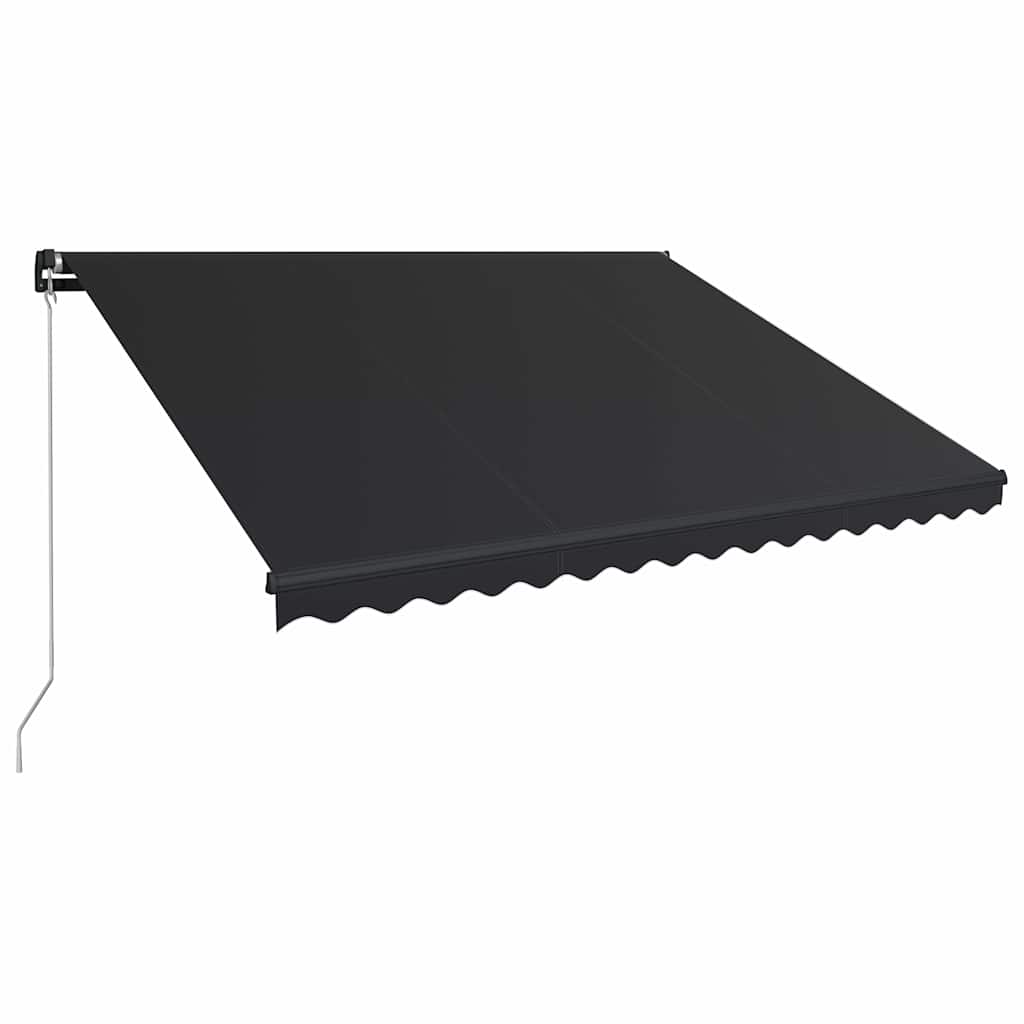 Antracitszürke kézzel kihúzható LED-es napellenző 450 x 300 cm 4