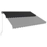 Antracitszürke kézzel kihúzható LED-es napellenző 450 x 300 cm 5