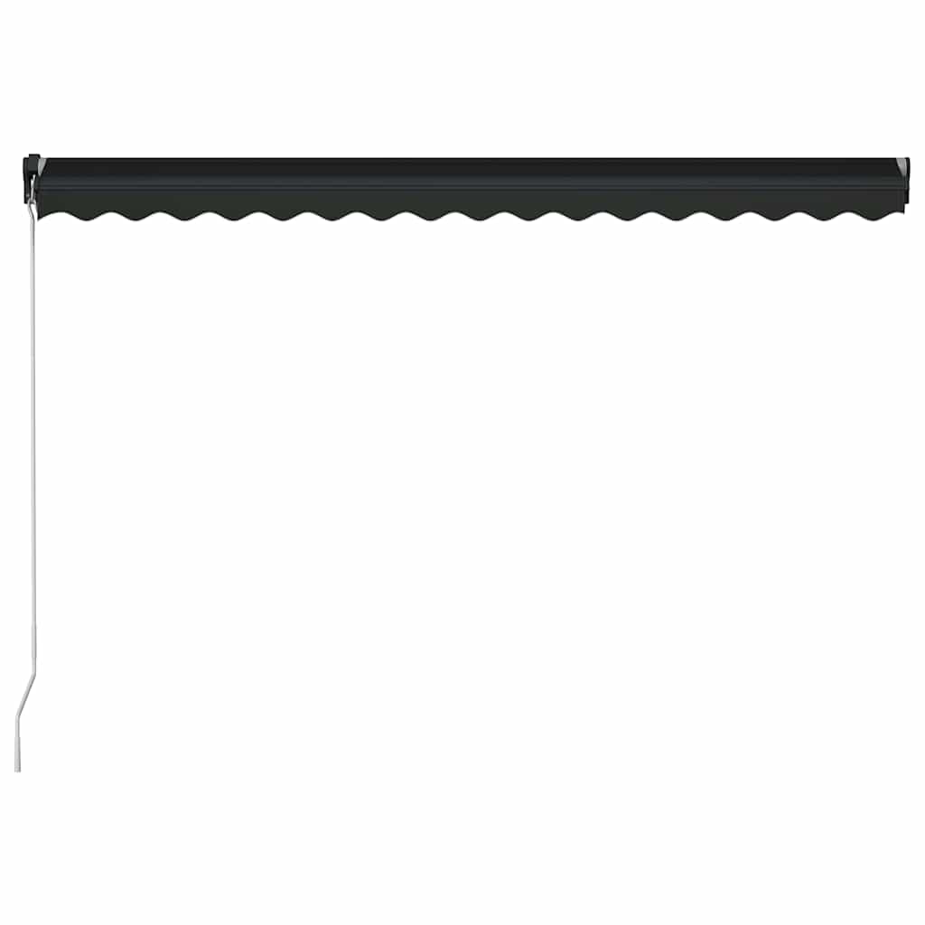 Antracitszürke kézzel kihúzható LED-es napellenző 450 x 300 cm 6