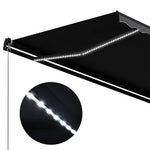 Antracitszürke kézzel kihúzható LED-es napellenző 450 x 300 cm 7