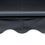 Antracitszürke kézzel kihúzható LED-es napellenző 450 x 300 cm 8