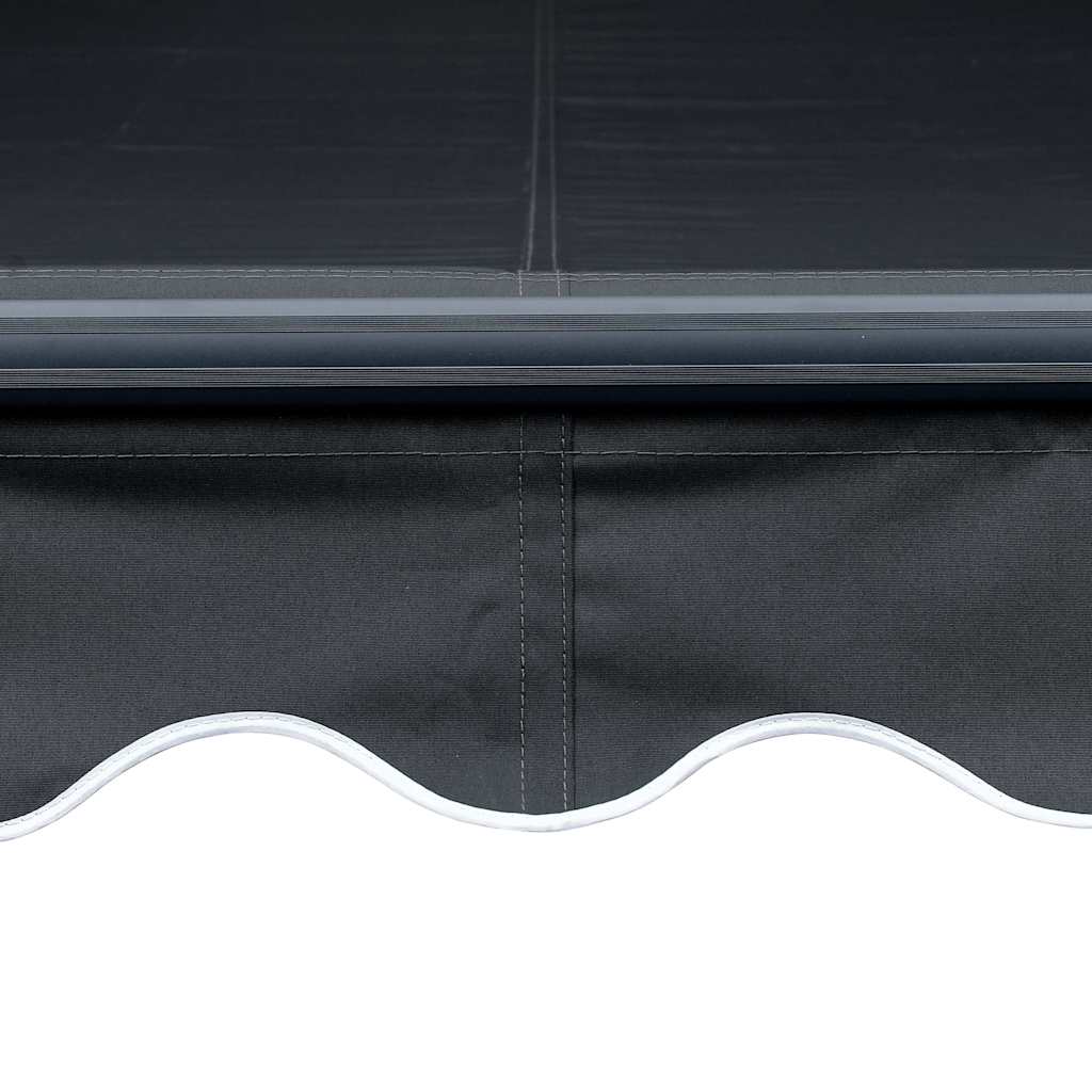 Antracitszürke kézzel kihúzható LED-es napellenző 450 x 300 cm 8
