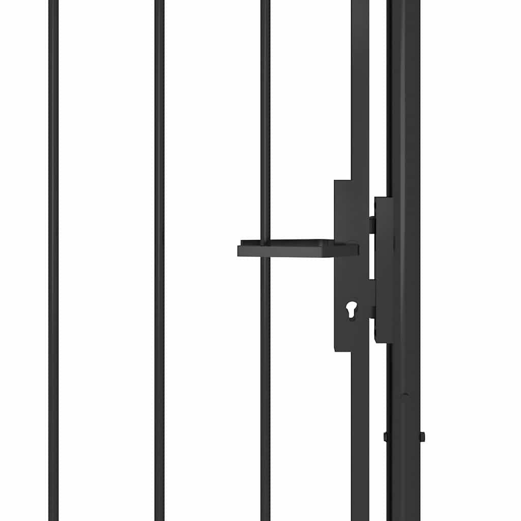 Fekete acél kertkapu Woerden 1x2 m 4