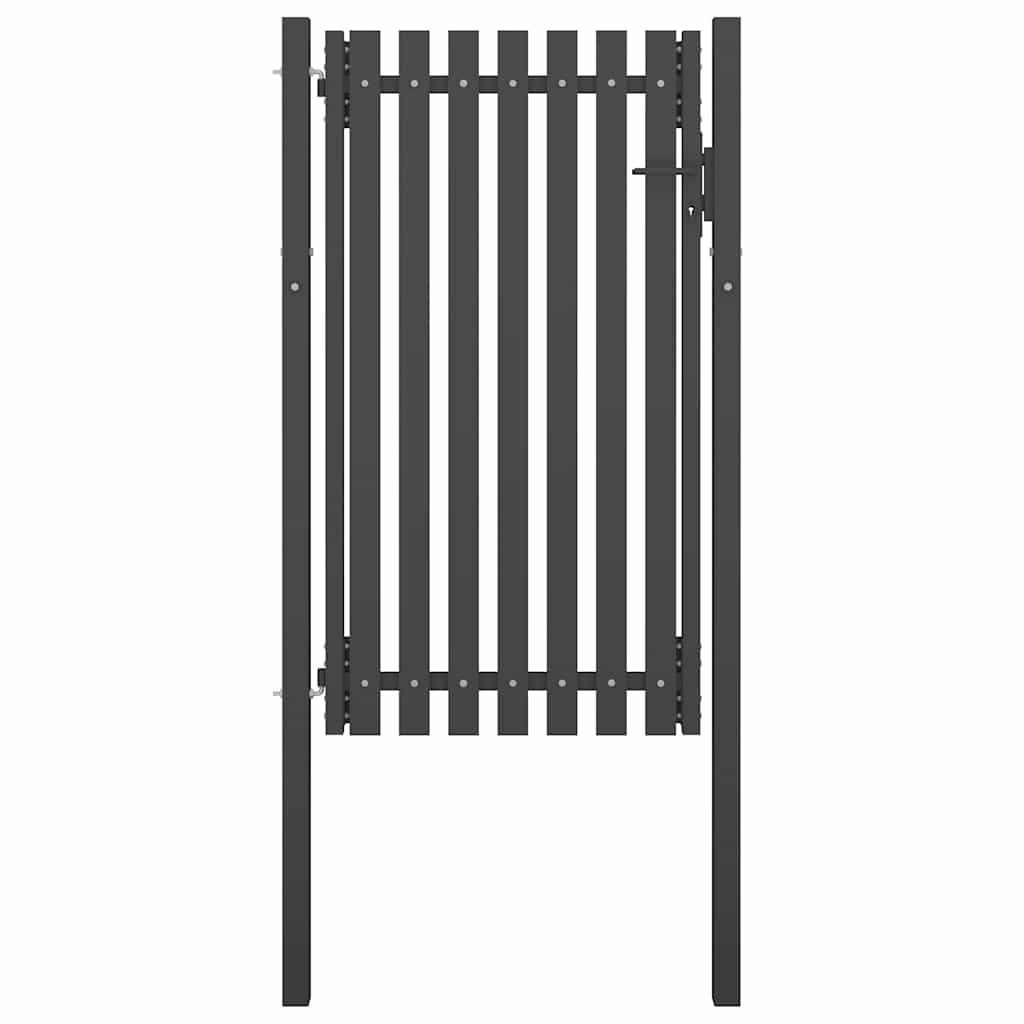 Antracitszürke acél kerítéskapu 1 x 2,25 m