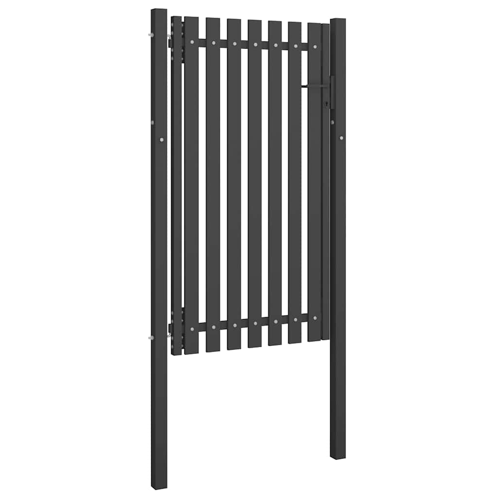 Antracitszürke acél kerítéskapu 1 x 2,25 m 2