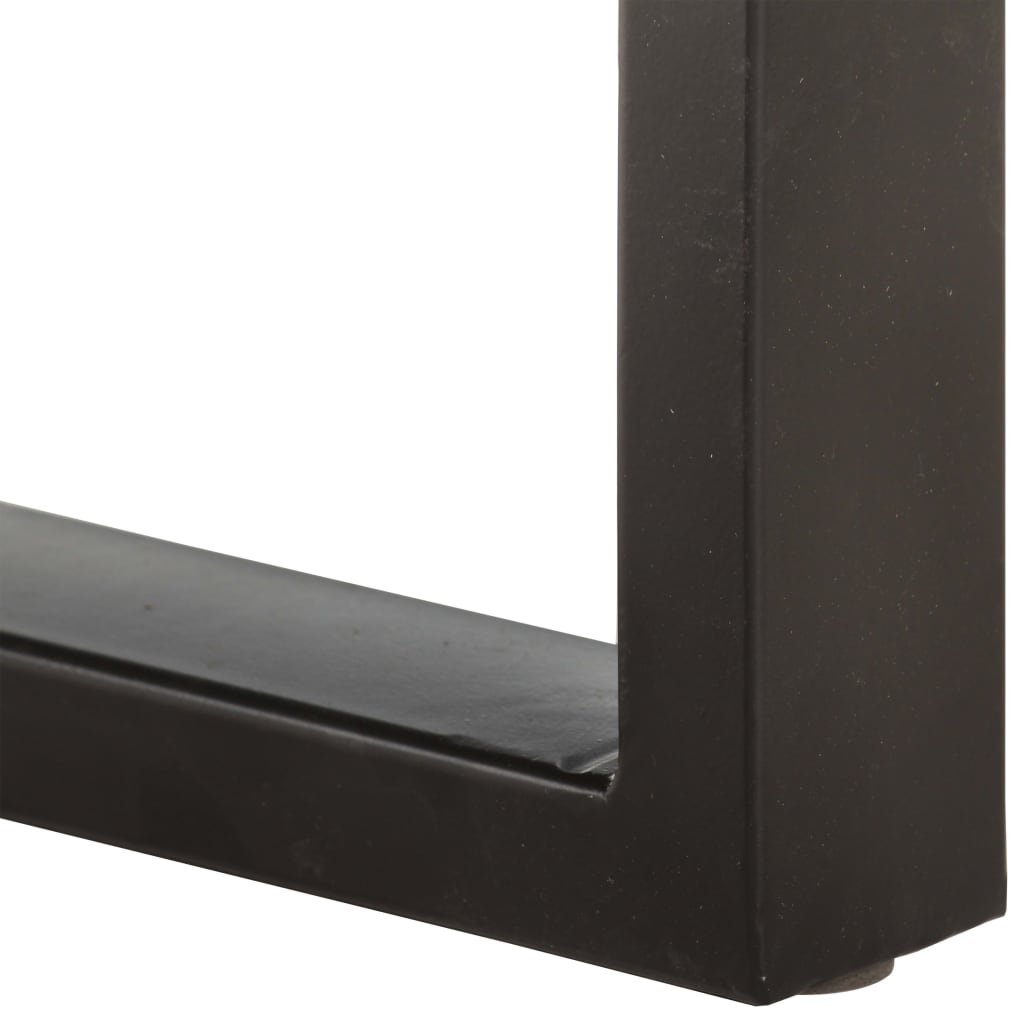 Tömör újrahasznosított fa és acél pad 110 cm 5