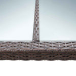 Barna polyrattan kültéri étkezőasztal 200 x 150 x 74 cm 4