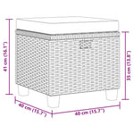 6 részes sötétszürke polyrattan kerti kanapészett párnákkal 20
