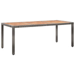 9 részes szürke polyrattan kerti étkezőszett párnákkal 3