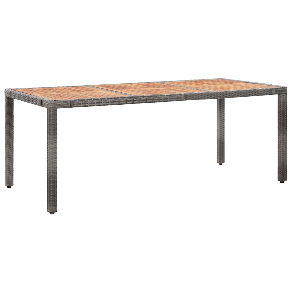 9 részes szürke polyrattan kerti étkezőszett párnákkal 3