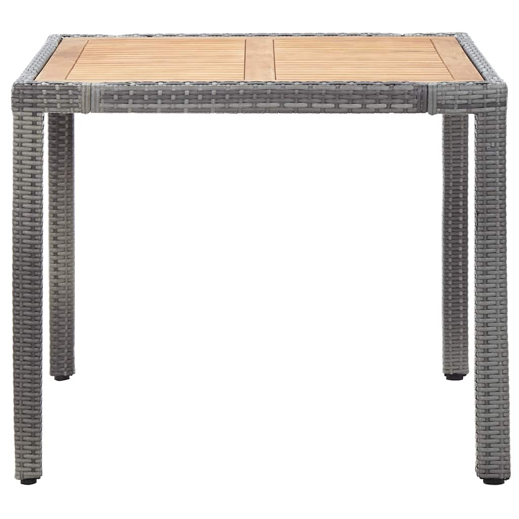 5 részes szürke polyrattan kerti étkezőgarnitúra párnákkal 3