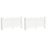 2 db fehér MDF radiátorburkolat 172 x 19 x 81,5 cm 2