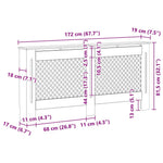2 db fehér MDF radiátorburkolat 172 x 19 x 81,5 cm 10