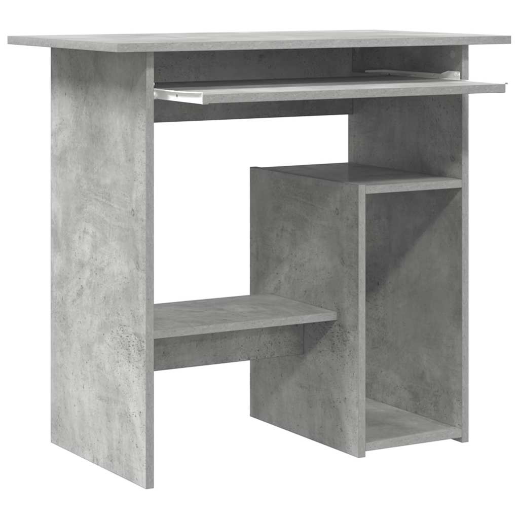 Betonszürke szerelt fa íróasztal 80 x 45 x 74 cm 7