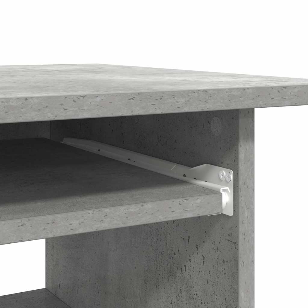 Betonszürke szerelt fa íróasztal 80 x 45 x 74 cm 8