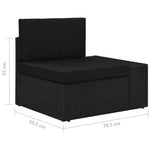 3 részes fekete polyrattan kerti ülőgarnitúra 13