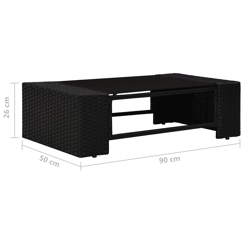 3 részes fekete polyrattan kerti ülőgarnitúra 15