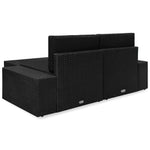 3 részes fekete polyrattan kerti ülőgarnitúra 4