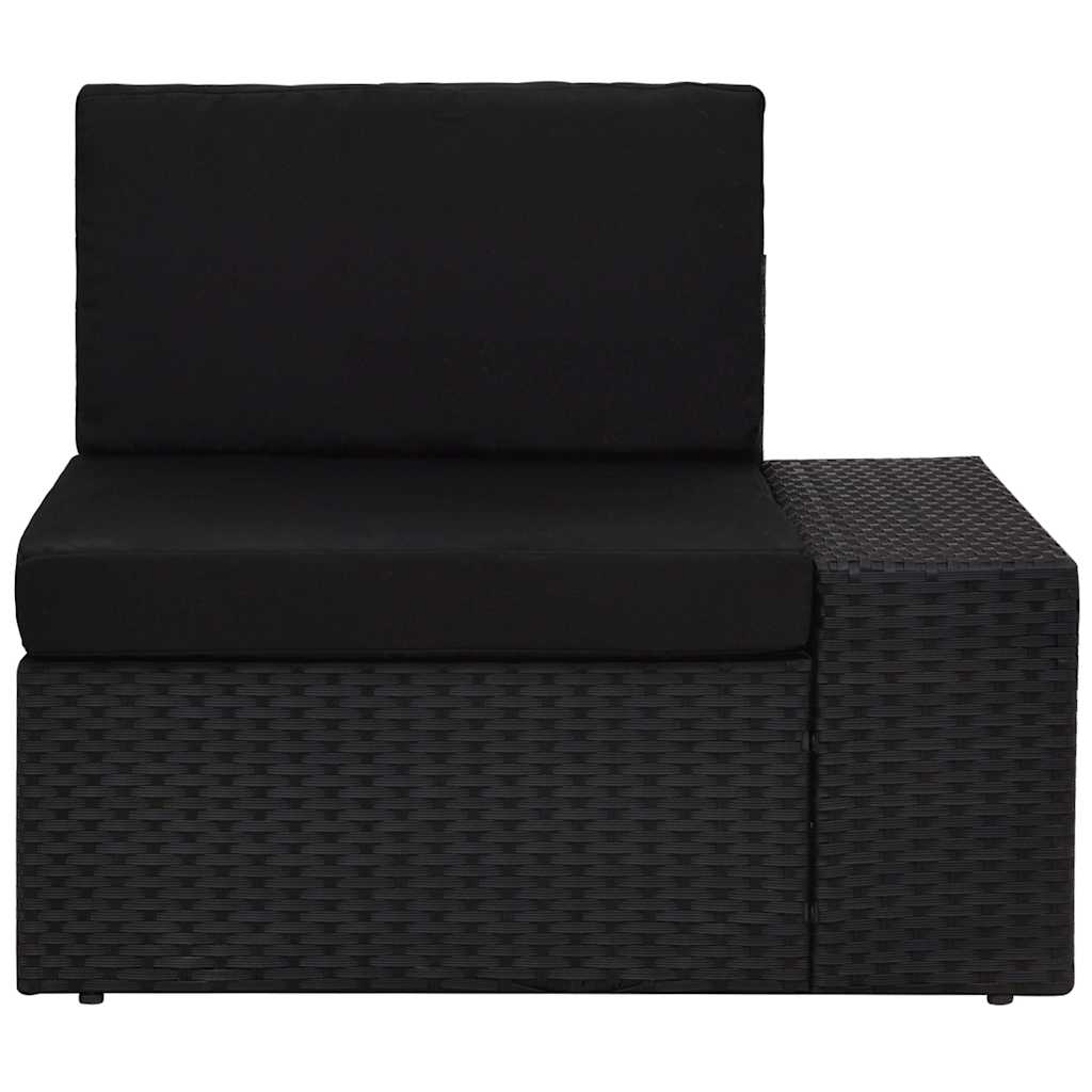 3 részes fekete polyrattan kerti ülőgarnitúra 6