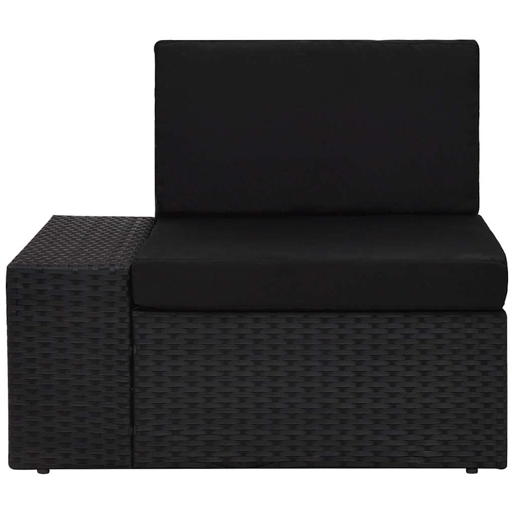 3 részes fekete polyrattan kerti ülőgarnitúra 8