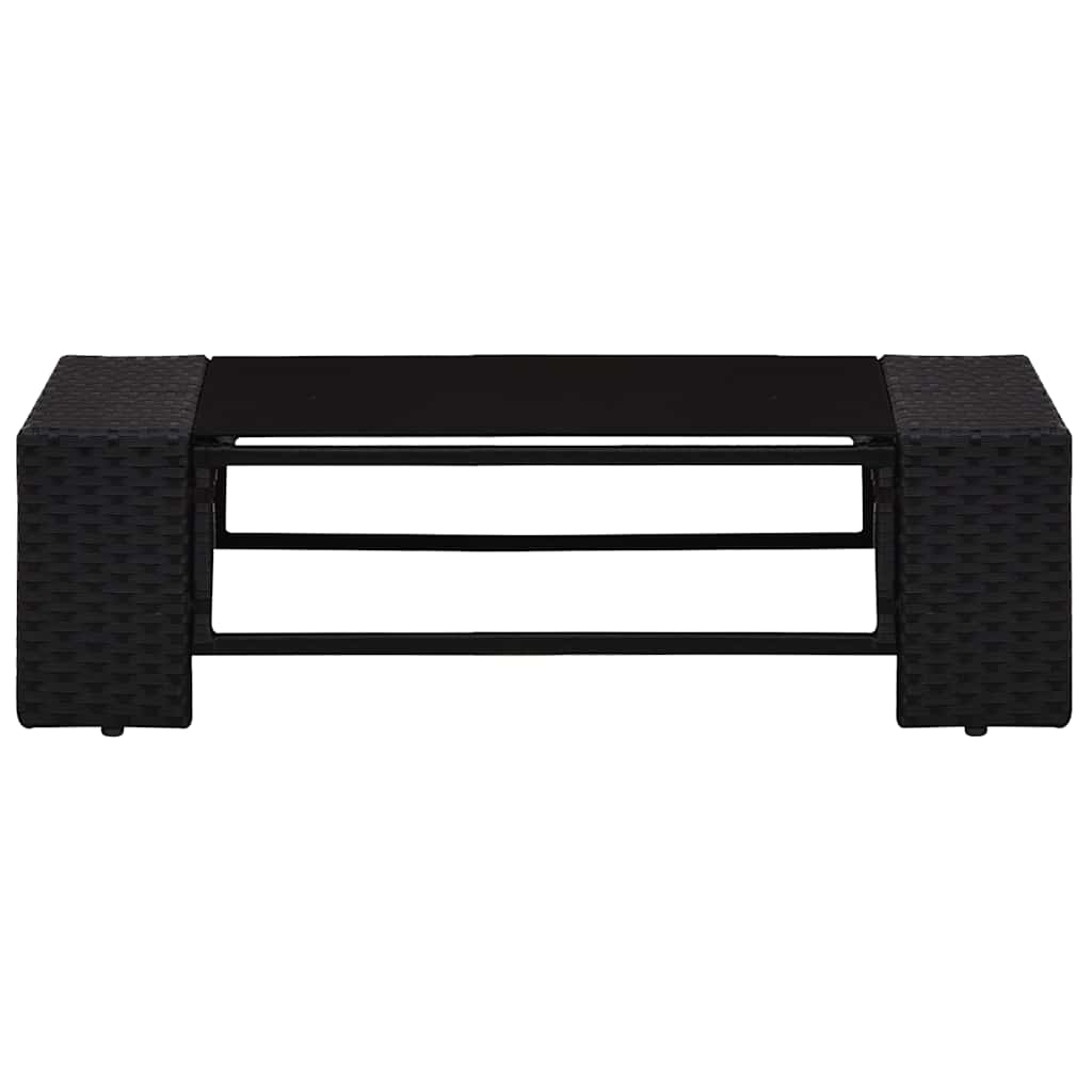 3 részes fekete polyrattan kerti ülőgarnitúra 10