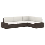 Szürke polyrattan középső kanapéelem 15