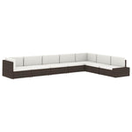 Szürke polyrattan középső kanapéelem 8
