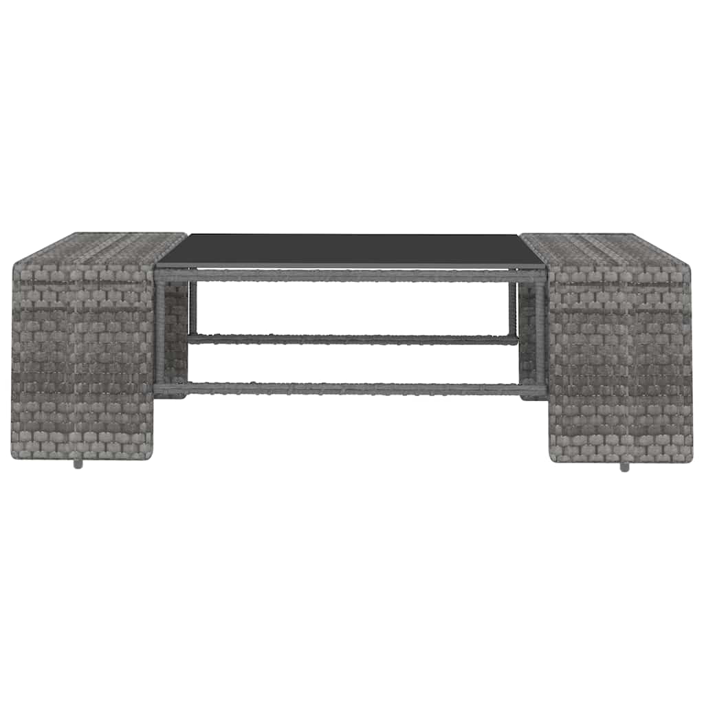 2 részes szürke polyrattan kerti ülőgarnitúra 4
